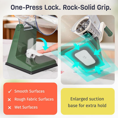 Upgraded Rotary Cheese Grater, Hand Crank, Pinkish Purple