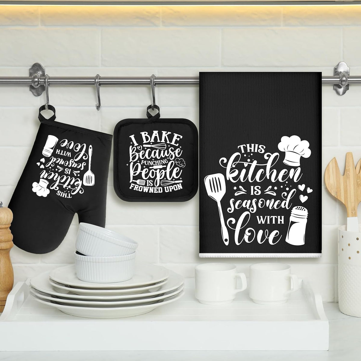 Sratte 6 Pcs Farmhouse Kitchen Decor Accessories Set