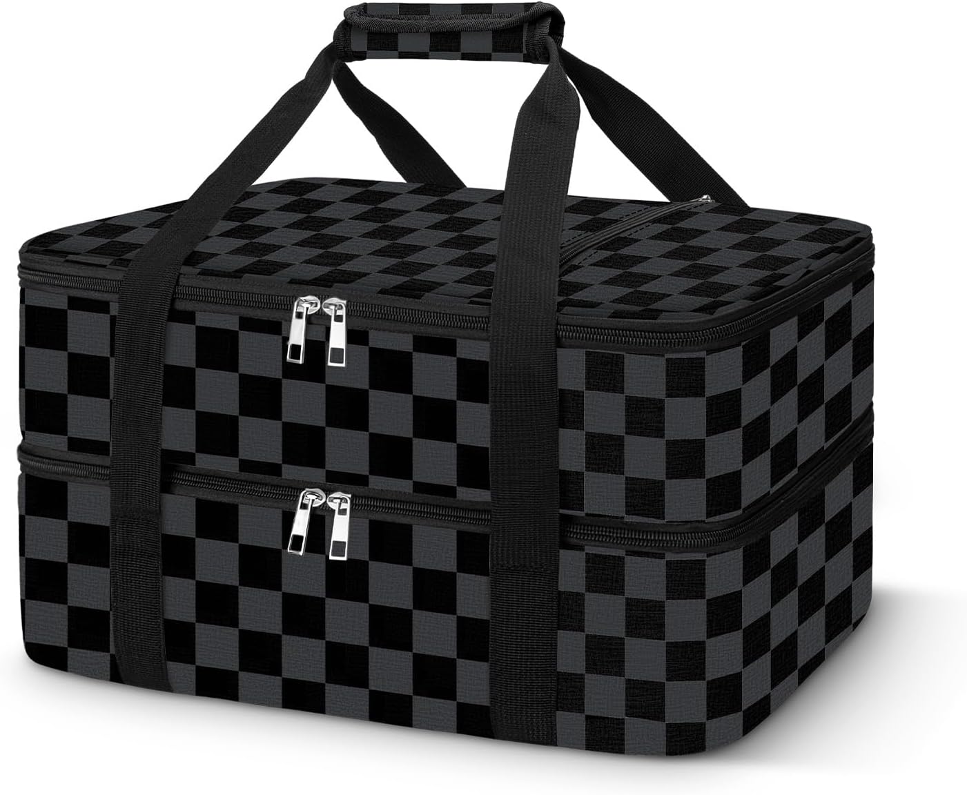 Coobiiya Insulated Casserole Carrier,Lasagna Lugger Tote Keeps Food Hot or Cold,Thermal Lunch Bag Warmer & Cooler Carrier Bag,Portable Tote Bag Fits 9" x 13" Baking Dish for Picnic and Cookout