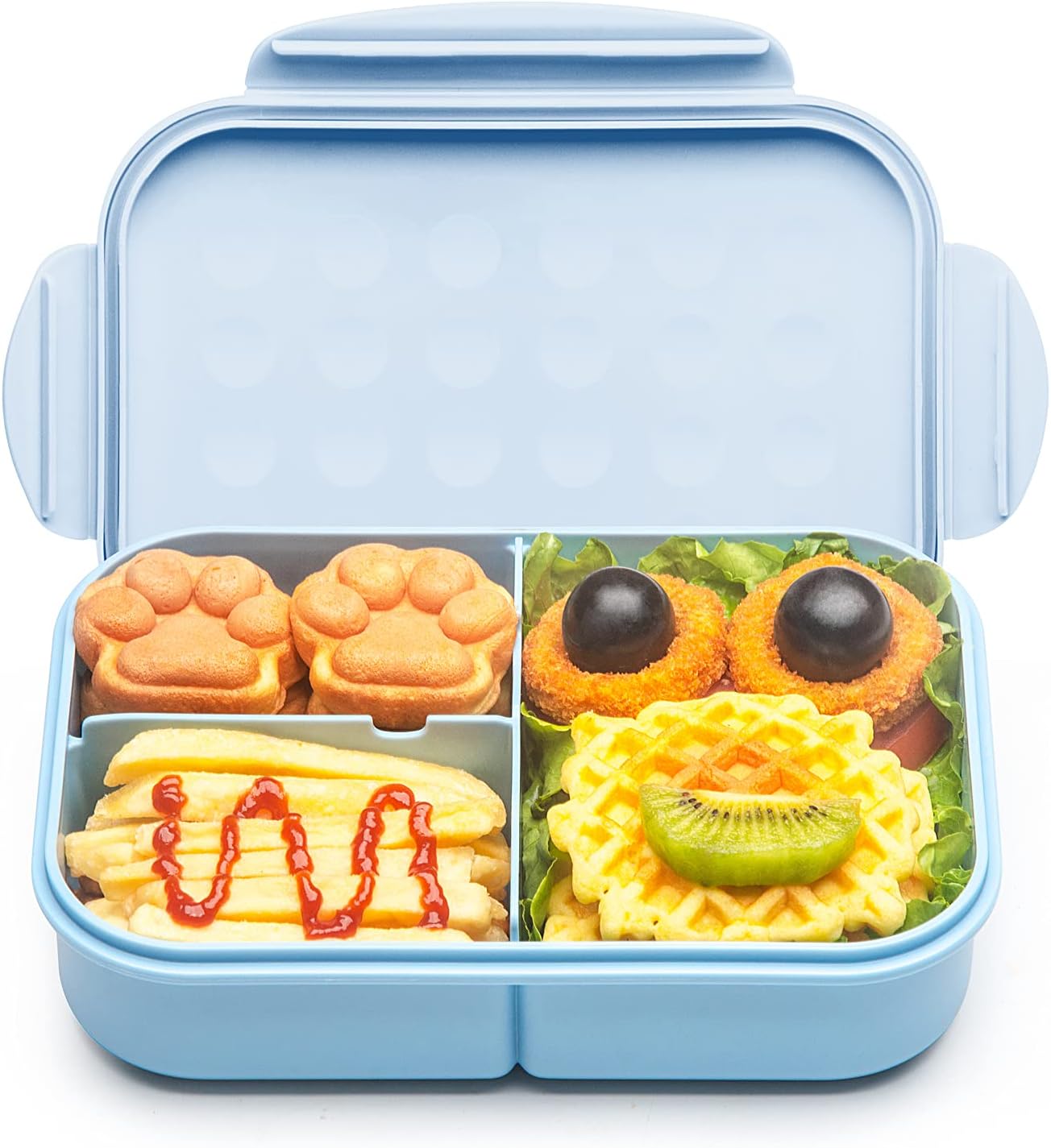 MISS BIG® Bento Box,Bento Box Adult,Lunch Box,Leak Proof Lunch Containers,No BPAs and No Chemical Dyes Bento Lunch Box,Dishwasher and Microwave Safe Lunch Containers for Adults(1900ml Gray)