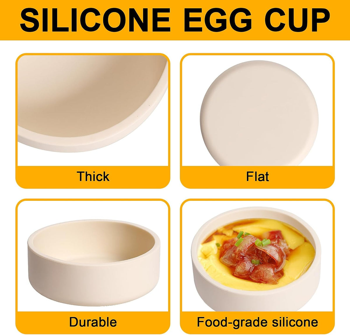 Egg Poacher Set of 3, Silicone Egg Poaching Cups with Lids for Microwave Egg Cooking, Toaster Oven Air Fryer Egg Mold Nonstick Poached Egg Maker