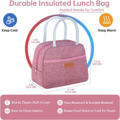 JBGOYON Bento Box and Lunch Bag Set, Leak-Proof Lunch Box for Adults and Kids with Built-in Utensils, Insulated for Work School Travel, Microwave & Dishwasher Safe, All-in-One (Purple)