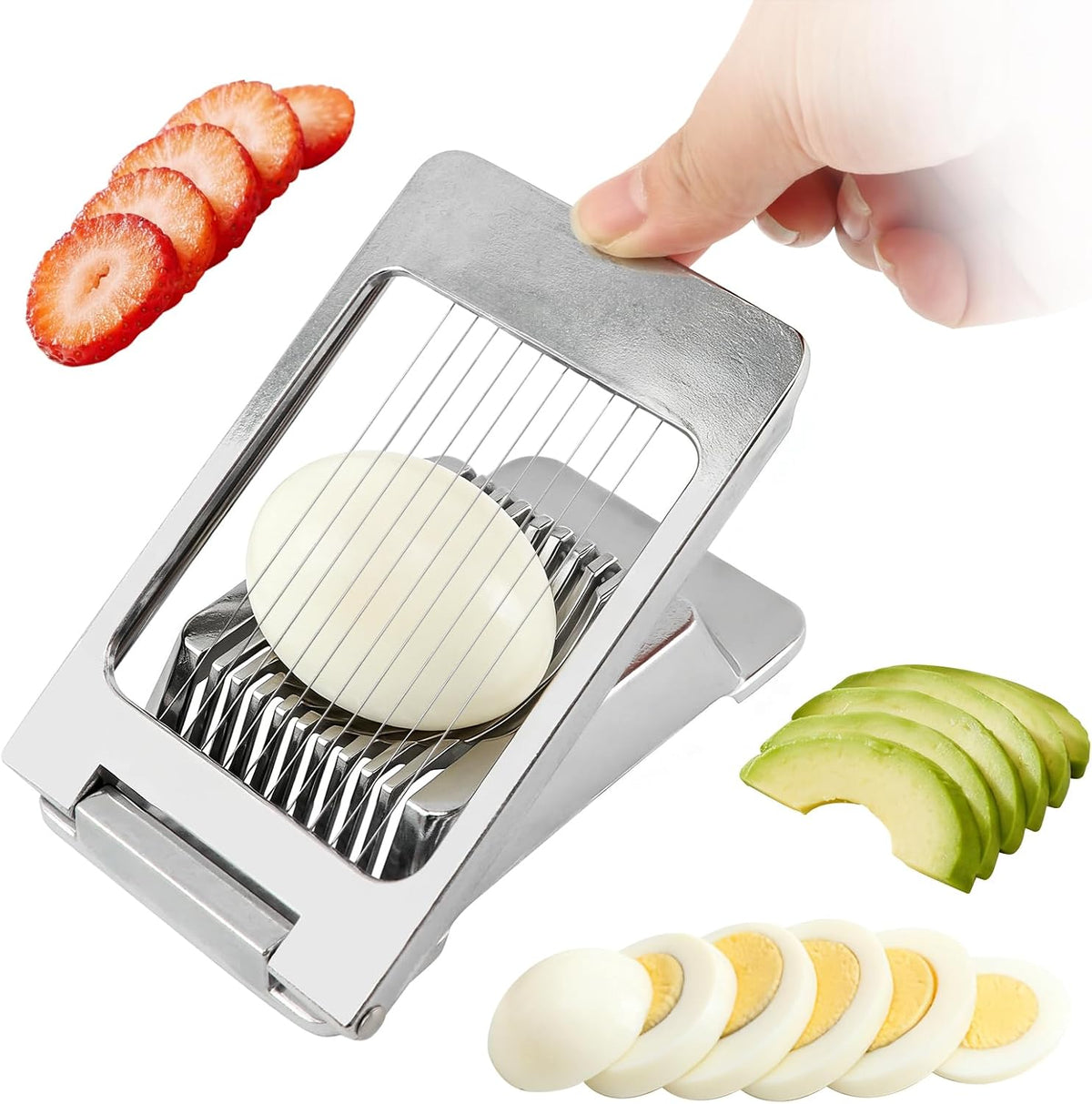Egg Slicer for Hard Boiled Eggs, Multipurpose Manual Egg Slicer Heavy Duty