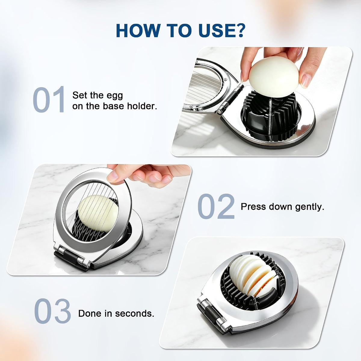 Egg Slicer for Hard Boiled Eggs,Dishwasher Safe