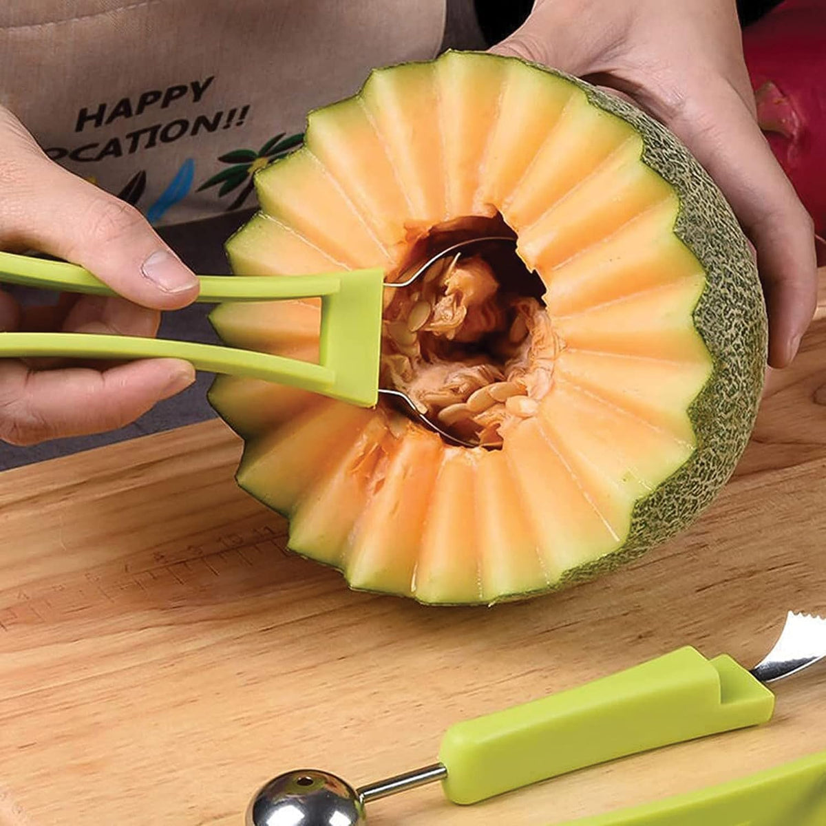 HIC Kitchen All-in-1 Avocado Tool, Stainless Steel Blade and Non-Slip Grip