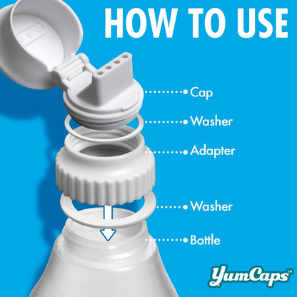 Condiment & Sauce Squeeze Bottles - 2-Cup, 4 Unique Nozzles (2-Pk)