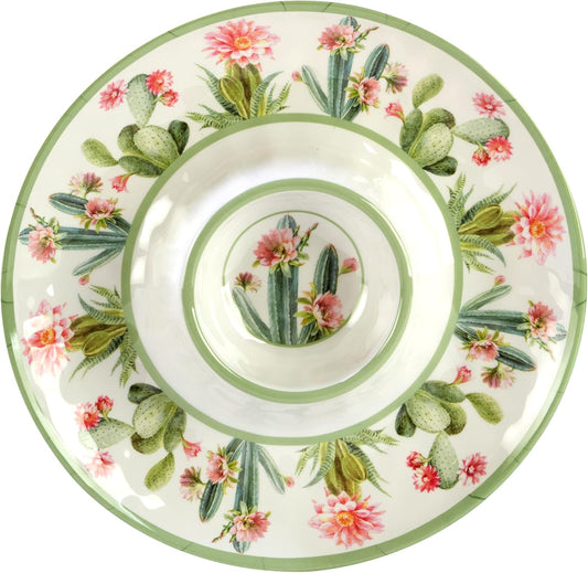 Certified International Desert Beauty Melamine Chip and Dip, 14.50-inch Diameter