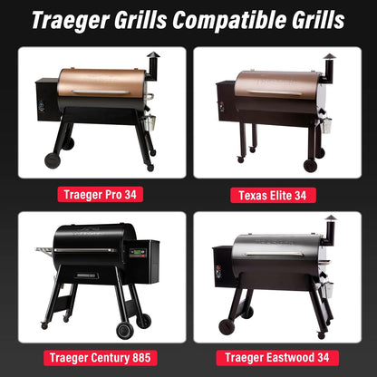Upgraded Grill Table for Weber Kettle 22"/18"/26", Master Touch 22", Smokey Mountain, Recteq Pellet Grill RT-B380, Prep Station with Cutting Board, Basin, 4 Hooks, Shelf for Weber Kettle Accessories