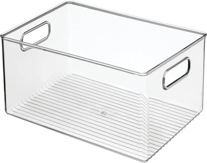 iDesign Recycled Plastic Pantry Storage Bin – Linus Collection - Clear