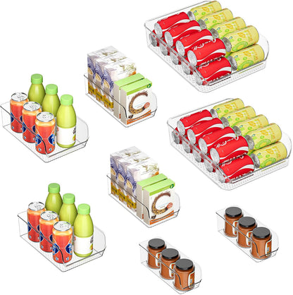 Ettori Set of 6 Clear Plastic Storage Bins - The Ultimate Pantry Organizers and Storage Solution for Kitchen, Cabinet, and Refrigerator Organization