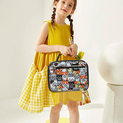 Kids Lunch Box for Boys Girls Lunch Bag Insulated Durable Lunchbox Children Lunch Tote Bag for School Black
