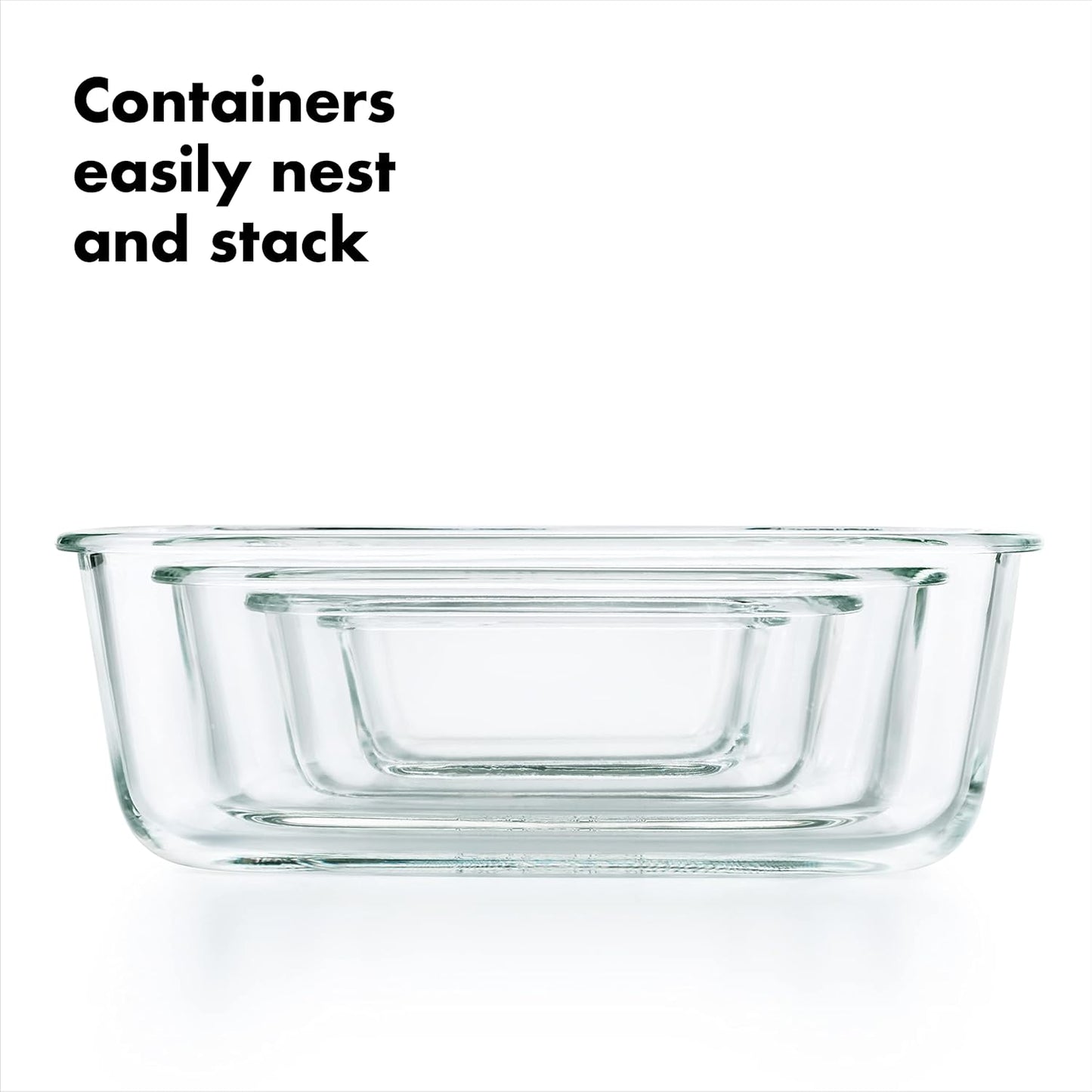 OXO Good Grips 4-Piece Smart Seal Leakproof Mini Glass AirtightContainer Set