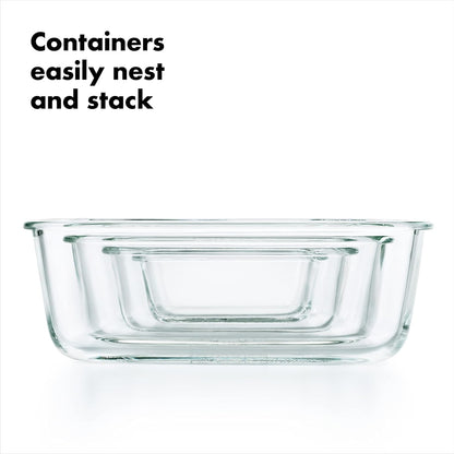 OXO Good Grips 4-Piece Smart Seal Leakproof Mini Glass AirtightContainer Set