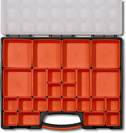 EMENTOL 2PCS Multi-Purpose Portable Organizer Box Set with 44-Removable Compartments, 2 Pieces Professional Boxes with Dimension 16.2"L*13"W*2.3"H