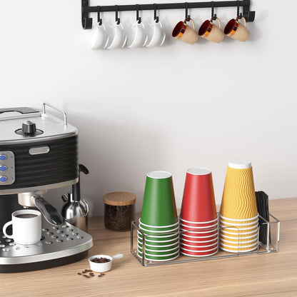 Coffee Cup Holder for Countertop - Clear Acrylic Coffee Bar Accessories Cup Organizer Station Organizer Farmhouse Table Décor
