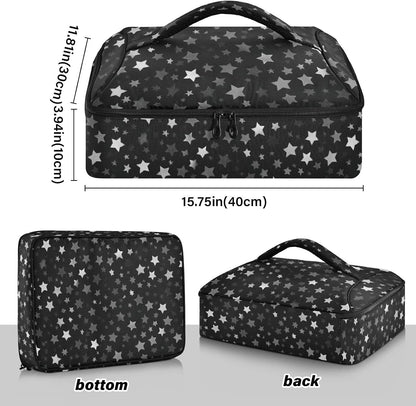 Casserole Carriers for Hot or Cold Food Reusable Casserole Dish Carrier Insulated Thermal Large Capacity Durable Perfect for Party Camping Family Gatherings Yellow Fish - Colors B