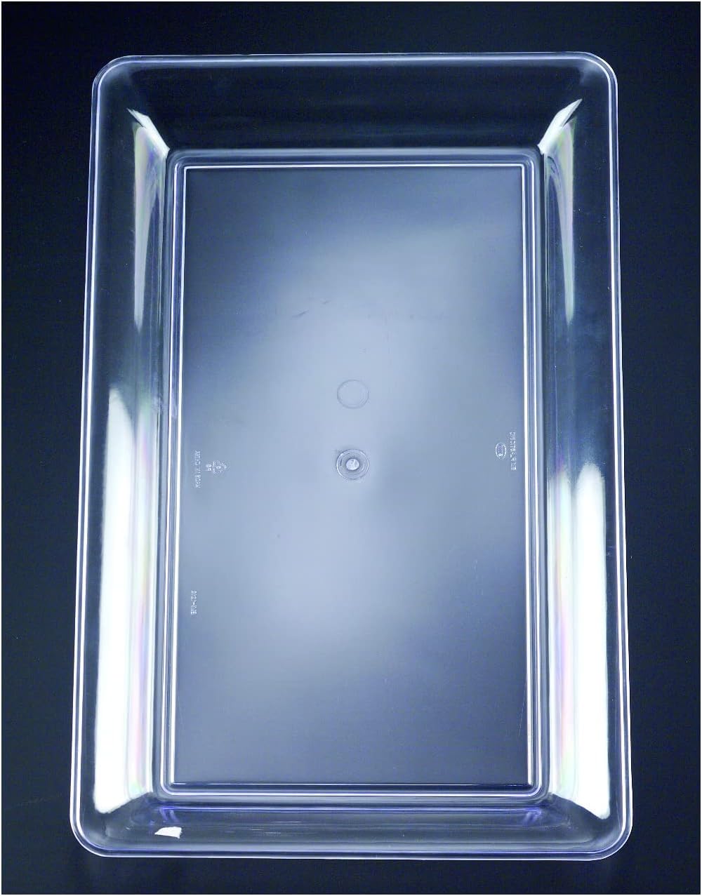 4 Rectangle White Plastic Heavy Duty Serving Trays 12" x 18" Decorative Wedding & Party Platters
