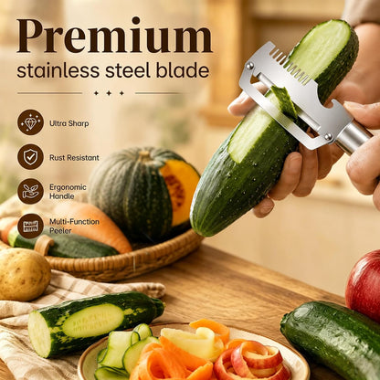 3Pcs Multi Functional Kitchen Tool Peeler, Stainless Steel 4-In-1 Multifunctional Fruit & Vegetable Peeler(Peelers Shreddingbottle Openerscaling Fish), for Fruit Veggie Potato Pumpkin