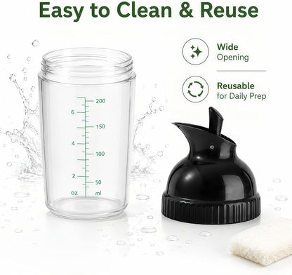 Salad Dressing Container Bottle Shaker for Homemade Sauce Mixing