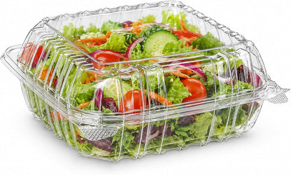3 Compartment Food Containers with Lids, 25 Pack, 38 Oz Take Out Containers, Reusable Meal Prep Containers, Microwave Safe Lunch Boxes, Food Storage Containers for Catering, Restaurant & To Go Meals