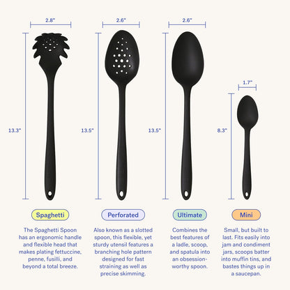 GIR Perforated Silicone Spoon, Multi-Purpose KitchenTool – Black