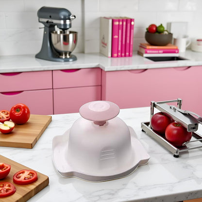 Food Safety Holder for Mandolin Slicer or Grater,Finger Anti-Cut Protectors for Vegetable Grater, Food Slicer Cutter Finger Guard for Mandoline Slicer Cutting, Mandolines (Pink)
