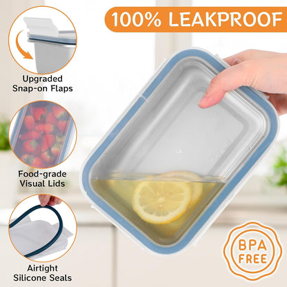 8-Piece 304 Stainless Steel Food Storage Containers with Lids, Leakproof & Airtight Bento Lunch Box, Oven/Freezer/Dishwasher Safe,Stackable Kitchen Storage Set