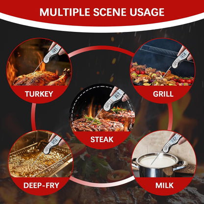 Cooking Thermometer，IP67 Waterproof Meat Thermometer Digital