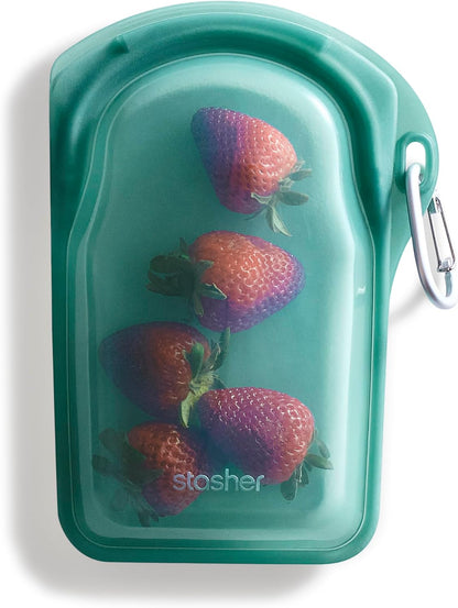 Stasher Premium Reusable Silicone Food Storage Bags, 2-Pack, Clear