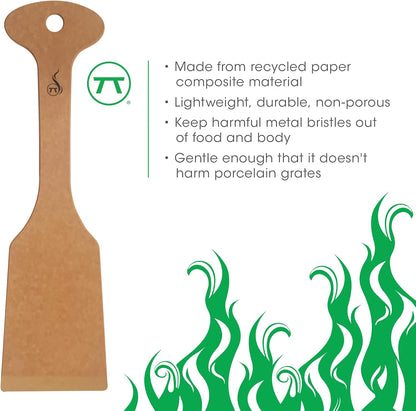 Outset Verde Wooden Grill Scraper, Small Grate Cleaner, No Grooves