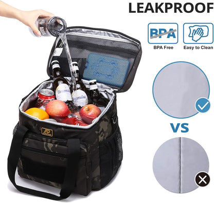 Lunch Box for Men, Tactical Lunch Bag MOLLE Webbing Leakproof Insulated Lunch Cooler Women Adult Meal with Adjustable Shoulder Strap Lunch Pail (Blue)