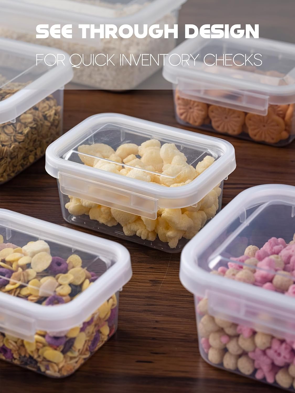 LivLab Mker 20 PCS Food Storage Containers with Lids - Reusable Meal Prep Containers Bpa-Free Freezer Lunch Boxes for Leftovers, Snack, Fruits, Salad - 10Sets | 20 fl oz | 2.5 Cups