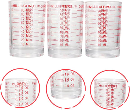 Alipis Pink Measuring Cups 3 Piece Set Graduated Kitchen Measuring Cups Easy to Clean