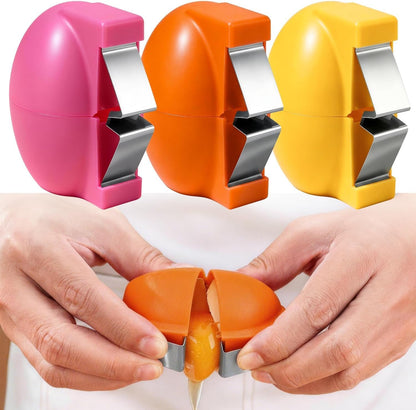 3PCS Egg Shell Opener, Stainless Steel Egg Cracker Tools for Raw Eggs, Egg Peeler Quickly Cutting Off Eggs for Home Kitchen Use