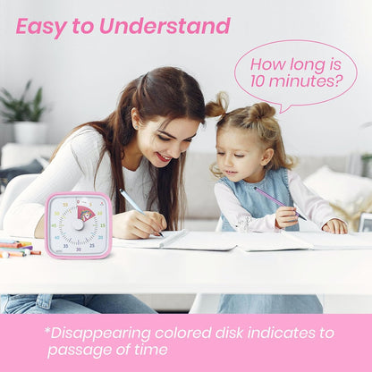 Yunbaoit Rainbow Visual Timer for Kids, 60-min Countdown Timer, Blue