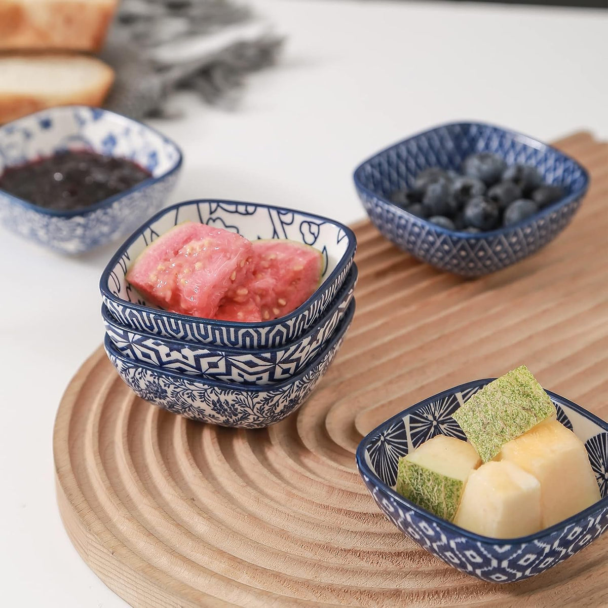 Selamica Ceramic 2.6 OZ Soy Sauce Dish, Set of 6, Matte Black