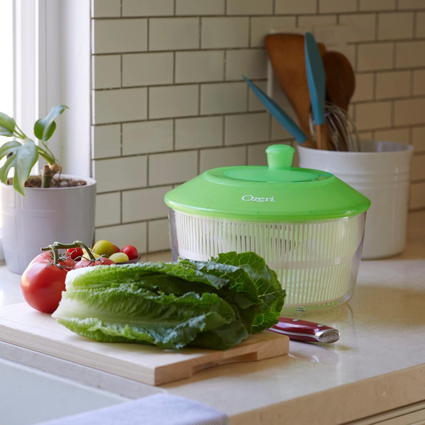 Ozeri Italian Made Fresca Salad Spinner and Serving Bowl, BPA-Free