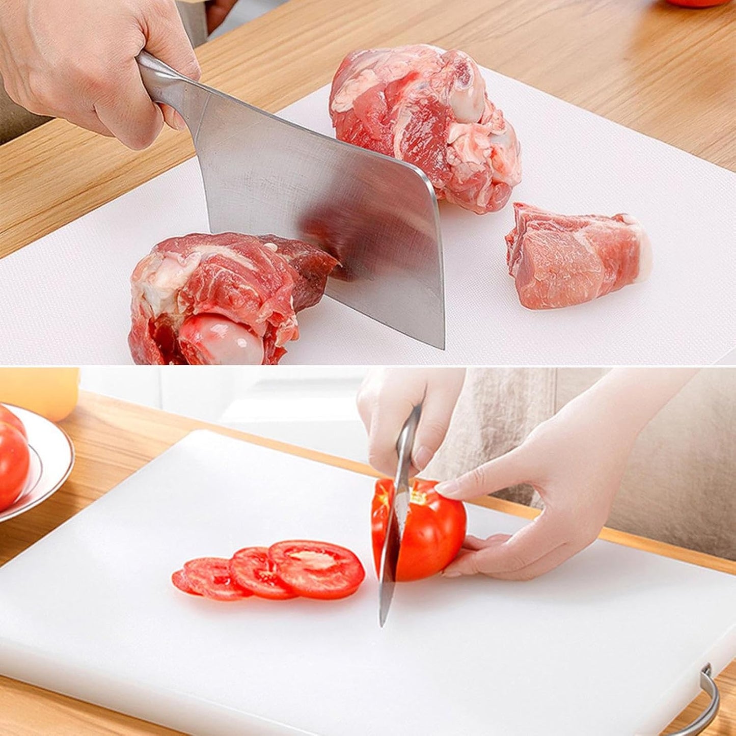 Cutting Board Mat, Non Slip Kitchen Tray, Food Grade Chopping Pad, 17.72 Inches Meat Cheese Pizza Fruit, Easy Clean Kitchenware, for Home Cooks, Apartment, Wedding, Cooking Prep