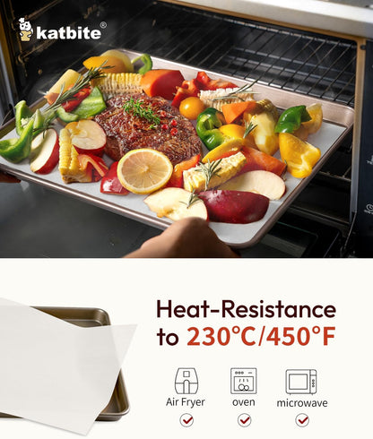 Katbite Hamburger Patty Paper 1000Pcs, 5.5"x5.5" Non Stick Parchment Paper Squares Sheets for Patty Seperate, Burger Press, Ground Beef, Freezing or Candy Wrappers, Use for Oven, Microwave or Freezer