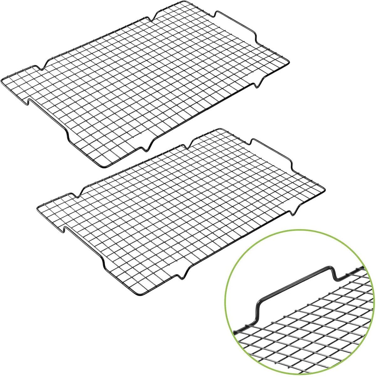HULISEN Cooling Rack, 16 x 10 Inch Nonstick Baking Rack with Handles