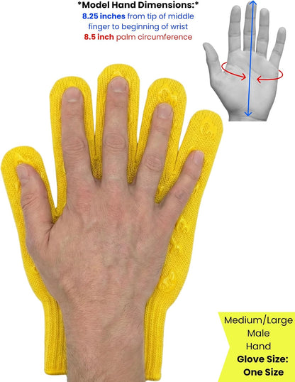 Oven Gloves with Fingers - 932°F Extreme Heat Proof and Cut Resistant Mitts for Kitchen, BBQ, Grill, Baking, Fire Pit - EN407 Certified with Non-Slip Silicone Grip and Cotton Lined for Comfort