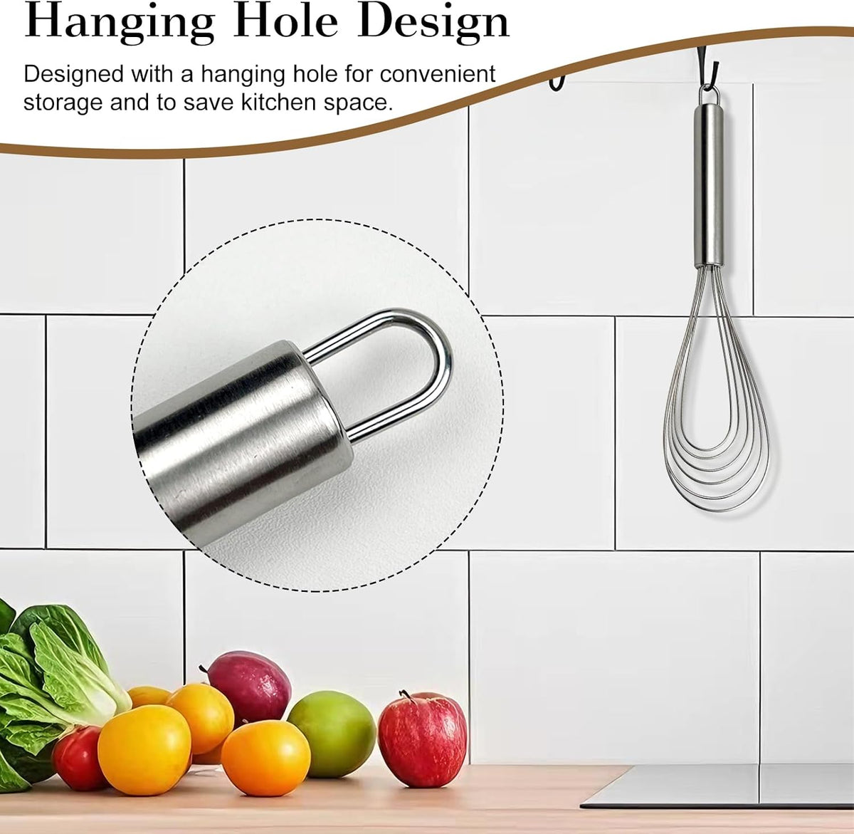10 Inch Fat Whisk – Heavy-Duty Stainless Steel Whisk for Beating, Mixing & Stirring Sauces, Batter, and More