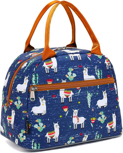 FlowFly Insulated Lunch Cooler Bag - Tote Bag Organizer for Women/Men, Black - Colors A