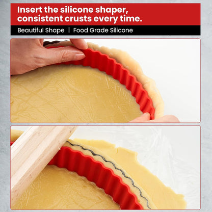 Pie Weights for Blind Baking 9" Tart Pan,Silicone Pie Weight for Baking Crust,Reusable Pies Crust Weights – for Pies/Tart/Quich– Food-Safe,Dishwasher Safe – Designed Exclusively for 9 in. Tart Pan