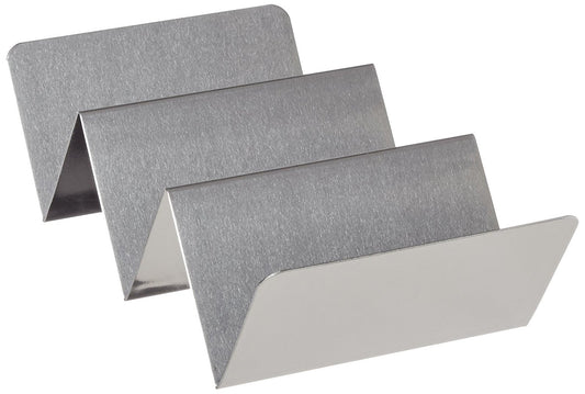 American Metalcraft TSH3 Stainless Steel Taco Holder, 2-3 Compartments, 4" x 8", Silver