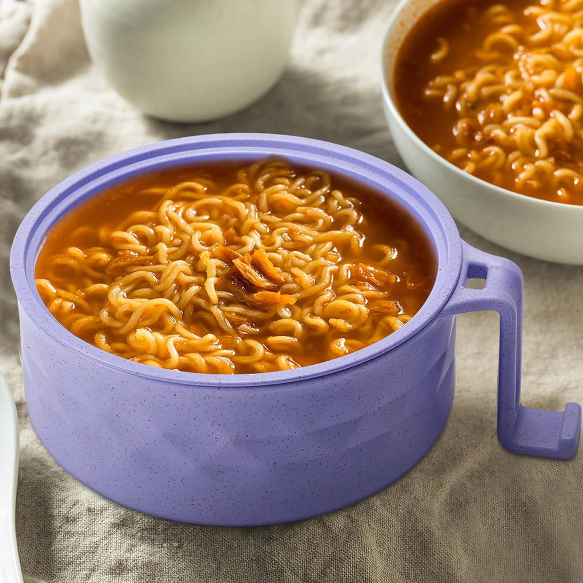 2 Sets 40 oz Microwave Ramen Bowl with Handles, Yellow,Orange