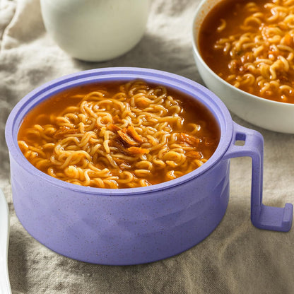 2 Sets 40 oz Microwave Ramen Bowl with Handles, Yellow,Orange