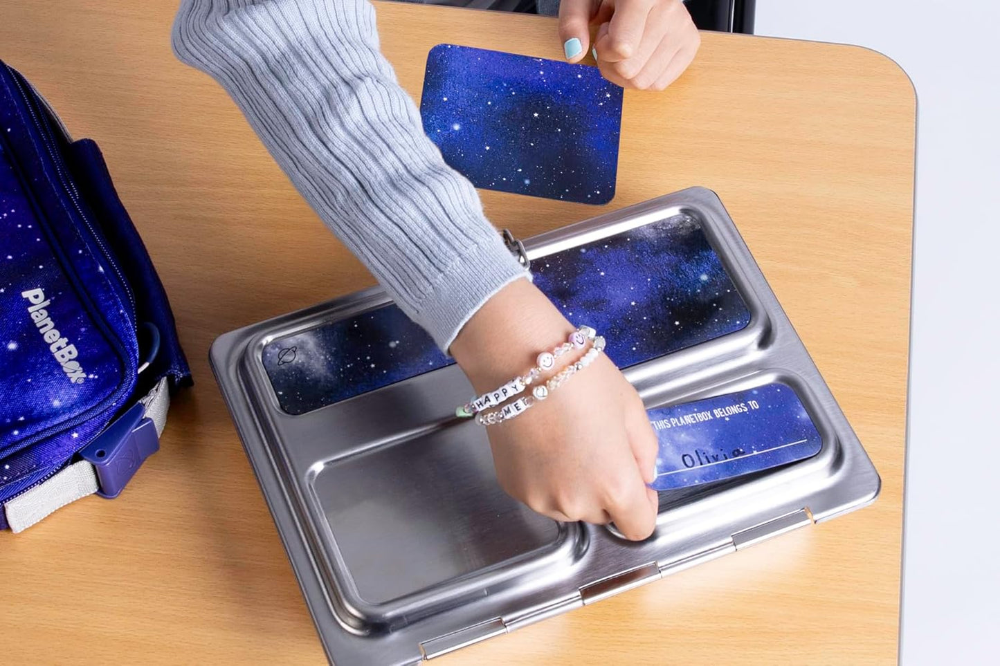PlanetBox Rover Stainless Steel Bento Box Style Lunch Box Kit for Kids with 5 Compartments – xxxx Edition includes Insulated Lunch Bag, Leakproof Food Containers and Matching Magnets