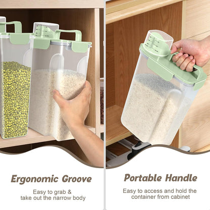 TBMax Rice Container 10 Lbs, Cereal Container Oatmeal Storage, Airtight Food Dispenser with Easy-pouring Spout & Handy Cup for Flour Grain Beans, Pet Dog Cat Bird Food Storage Container