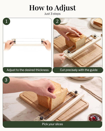 Adjustable Bread Knife, Ambidextrous Design Bread Slicer for Homemade Bread
